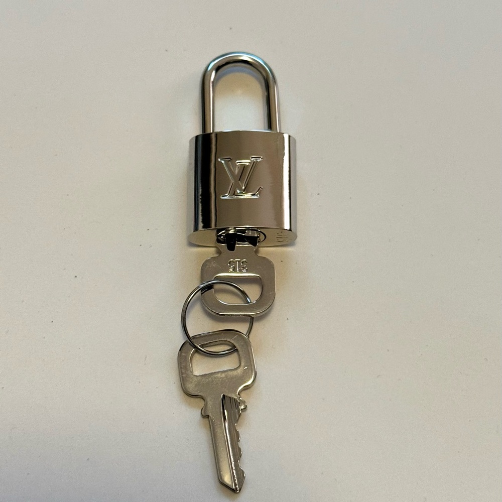LV Silver Lock & Key